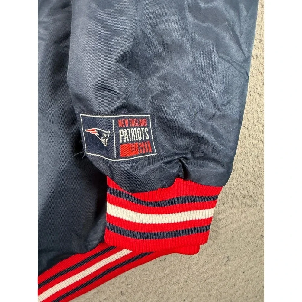 Ultra Game NFL New England Patriots Bomber Varsity Jacket Mens Large Hooded